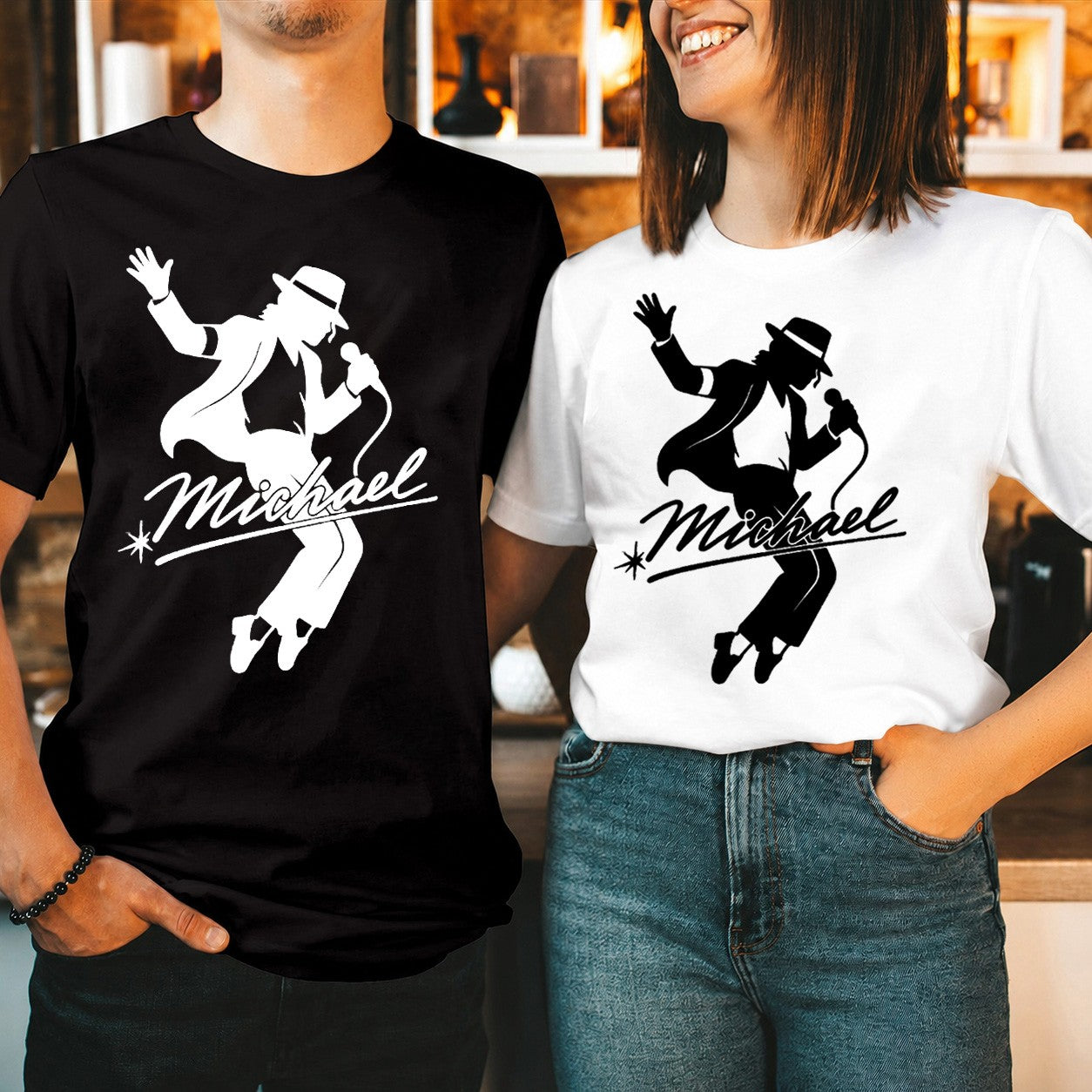Men's Michael Jackson King of Pop Unisex Live Performance T-Shirt