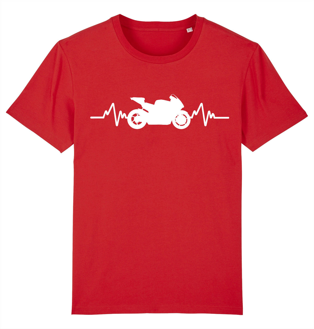 Fruit of the Loom Men's Motorbike Heartbeat Graphic T-Shirt