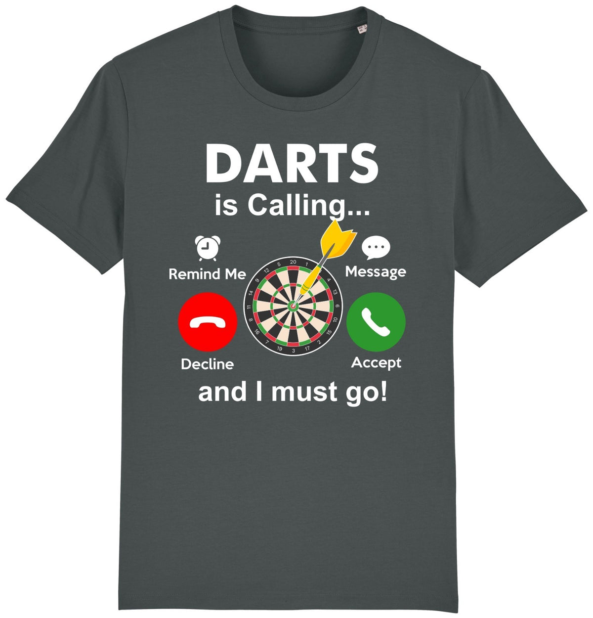 Fruit of the Loom Men's Darts Is Calling Graphic T-Shirt