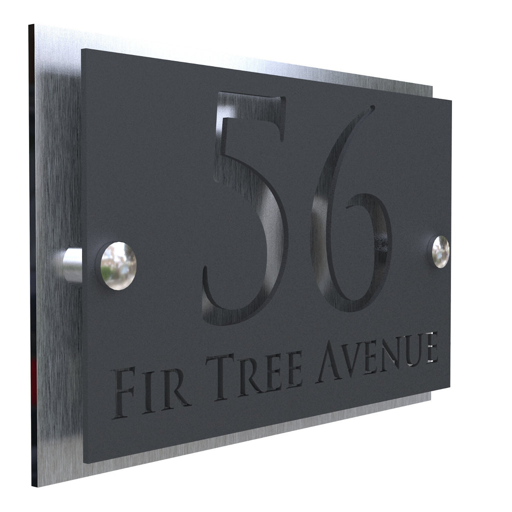 K Smart Sign Simpatico House Numbers Address Plaque 200mm x 130mm