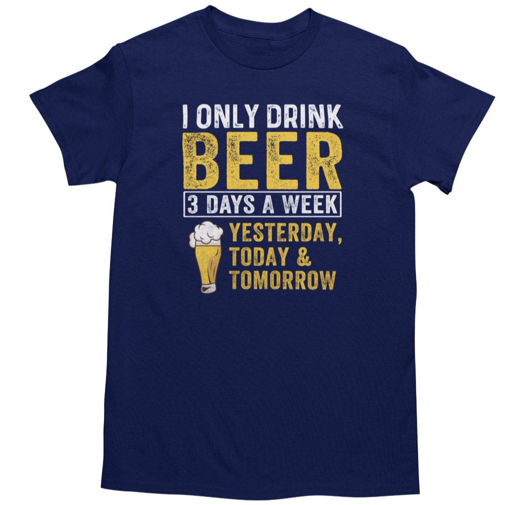 Men's Funny Novelty Joke Graphic T-Shirt Navy