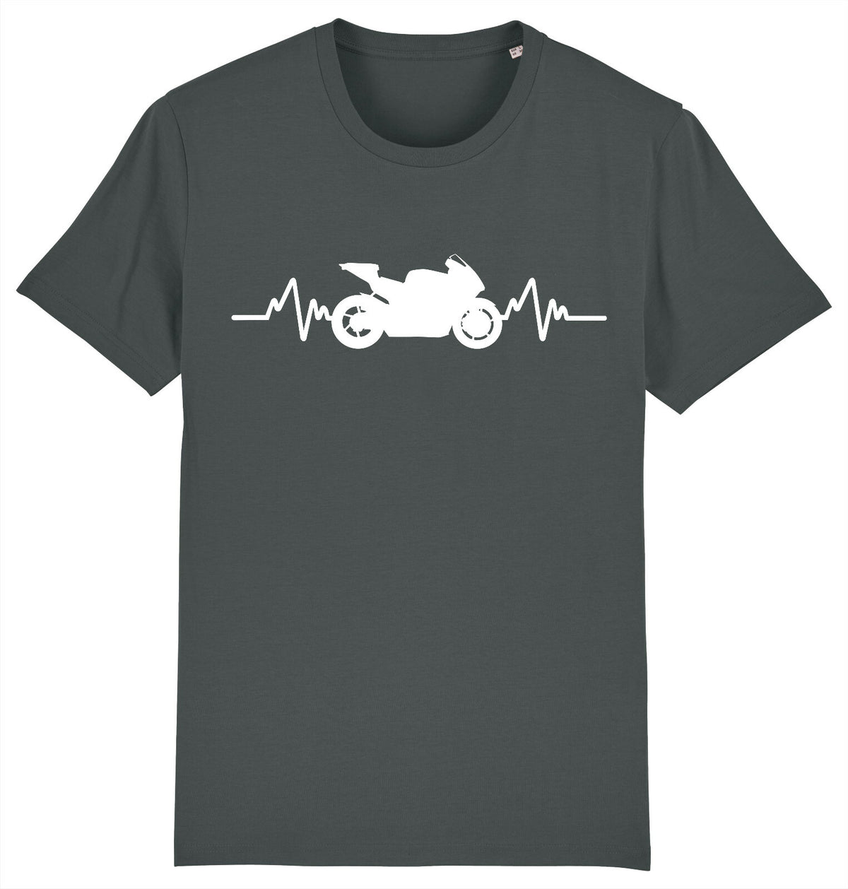 Fruit of the Loom Men's Motorbike Heartbeat Graphic T-Shirt