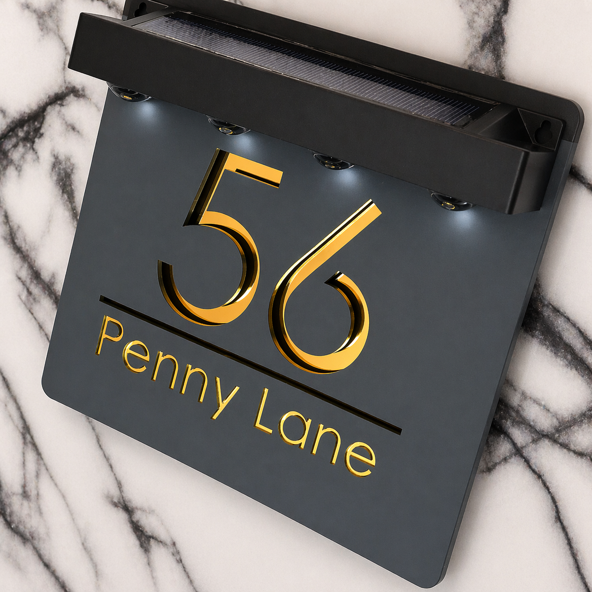 Bellissima LED House Numbers Address Plaque 180mm x 180mm
