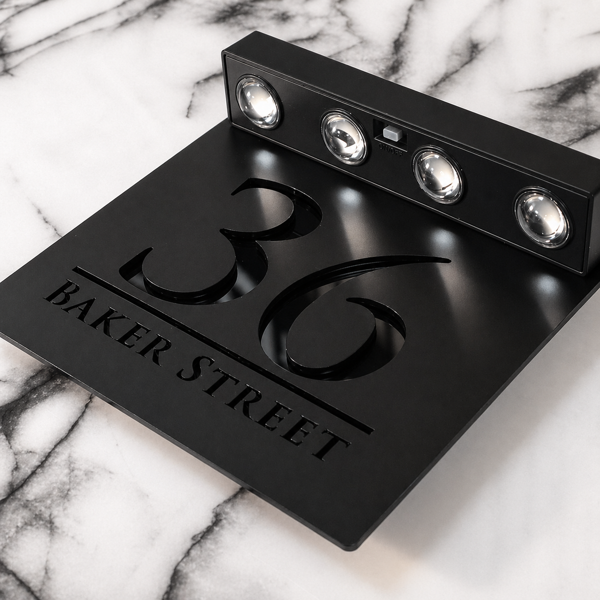 Bellissima LED House Numbers Address Plaque 180mm x 180mm