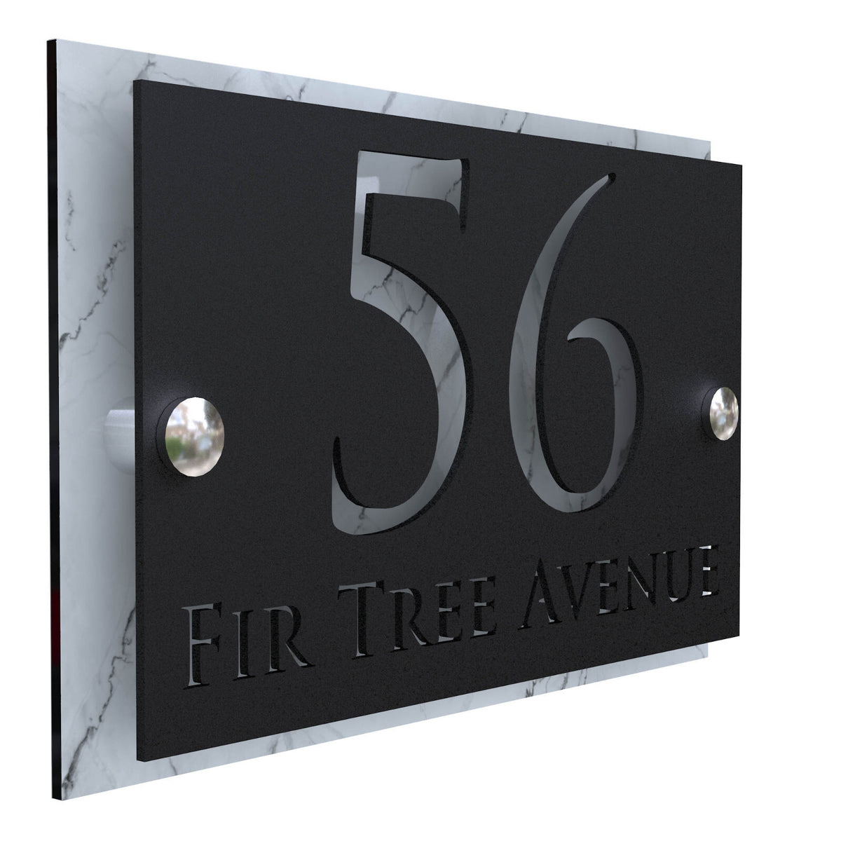 K Smart Sign Simpatico House Numbers Address Plaque 200mm x 130mm