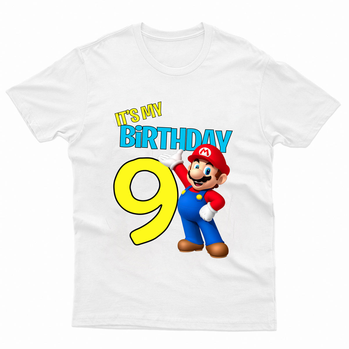 Kids' Mario It's My Birthday Gaming Graphic T-Shirt