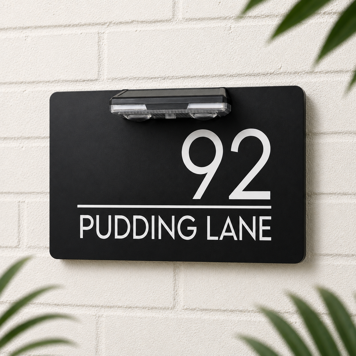 Personalised Door Numbers Signs Custom House Number Plaque Black 20x13cm