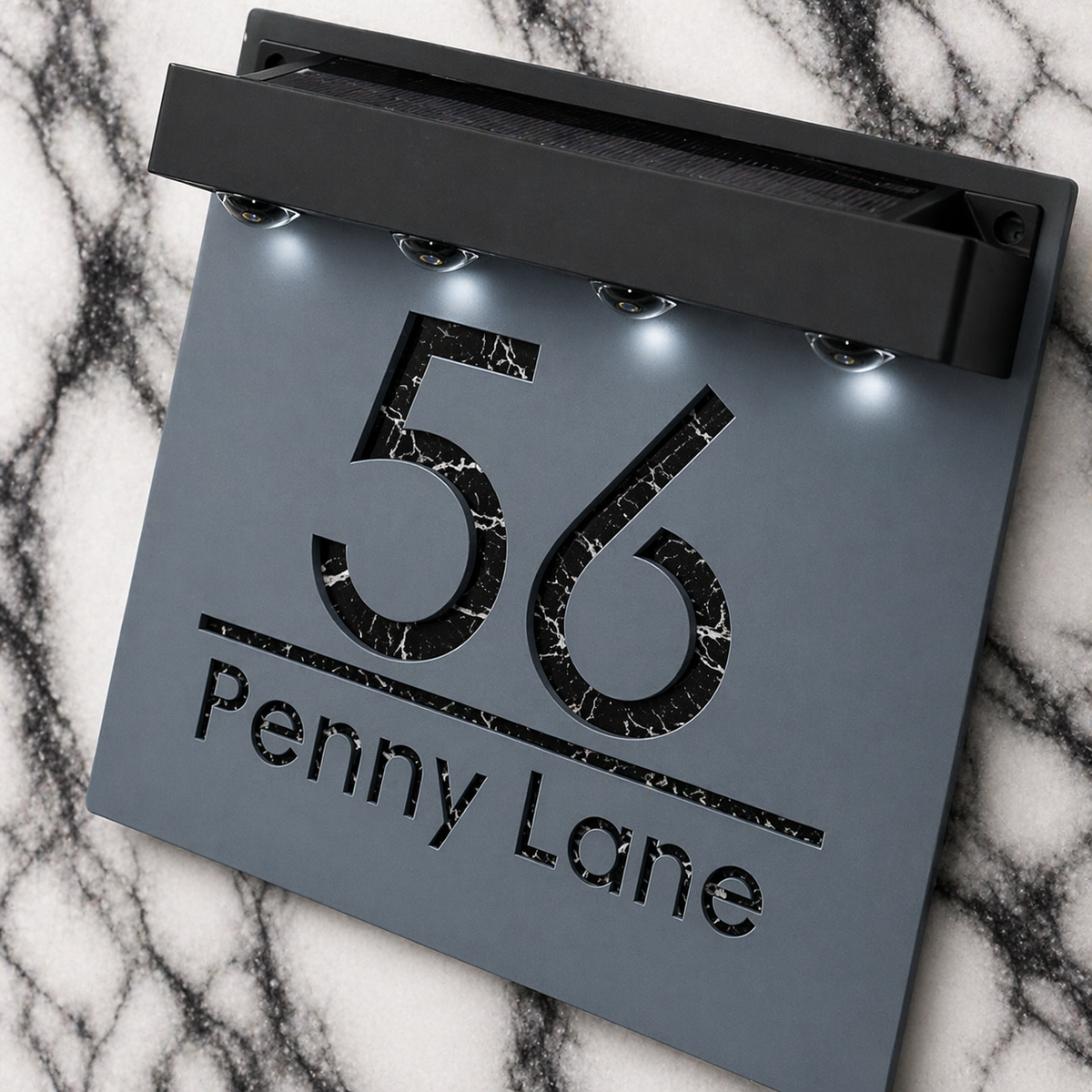 Bellissima LED House Numbers Address Plaque 180mm x 180mm