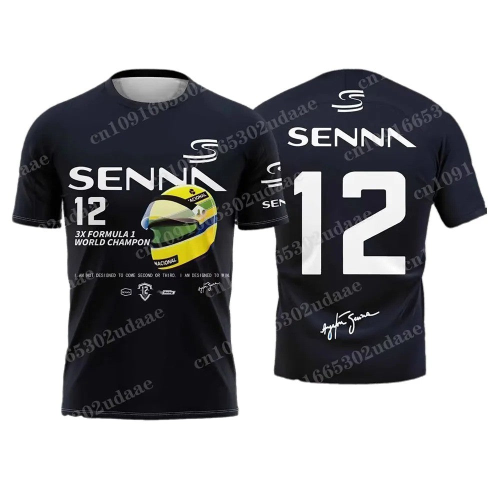 Ayrton Senna Men's F1 Legend Commemorative Breathable T-Shirt