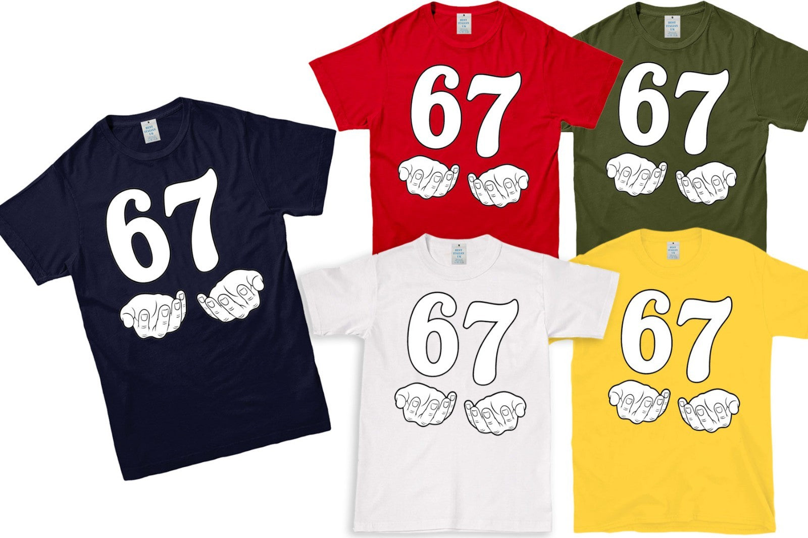 Unisex 67 Funny Meme Christmas T-Shirt Six Seven Xmas Gift