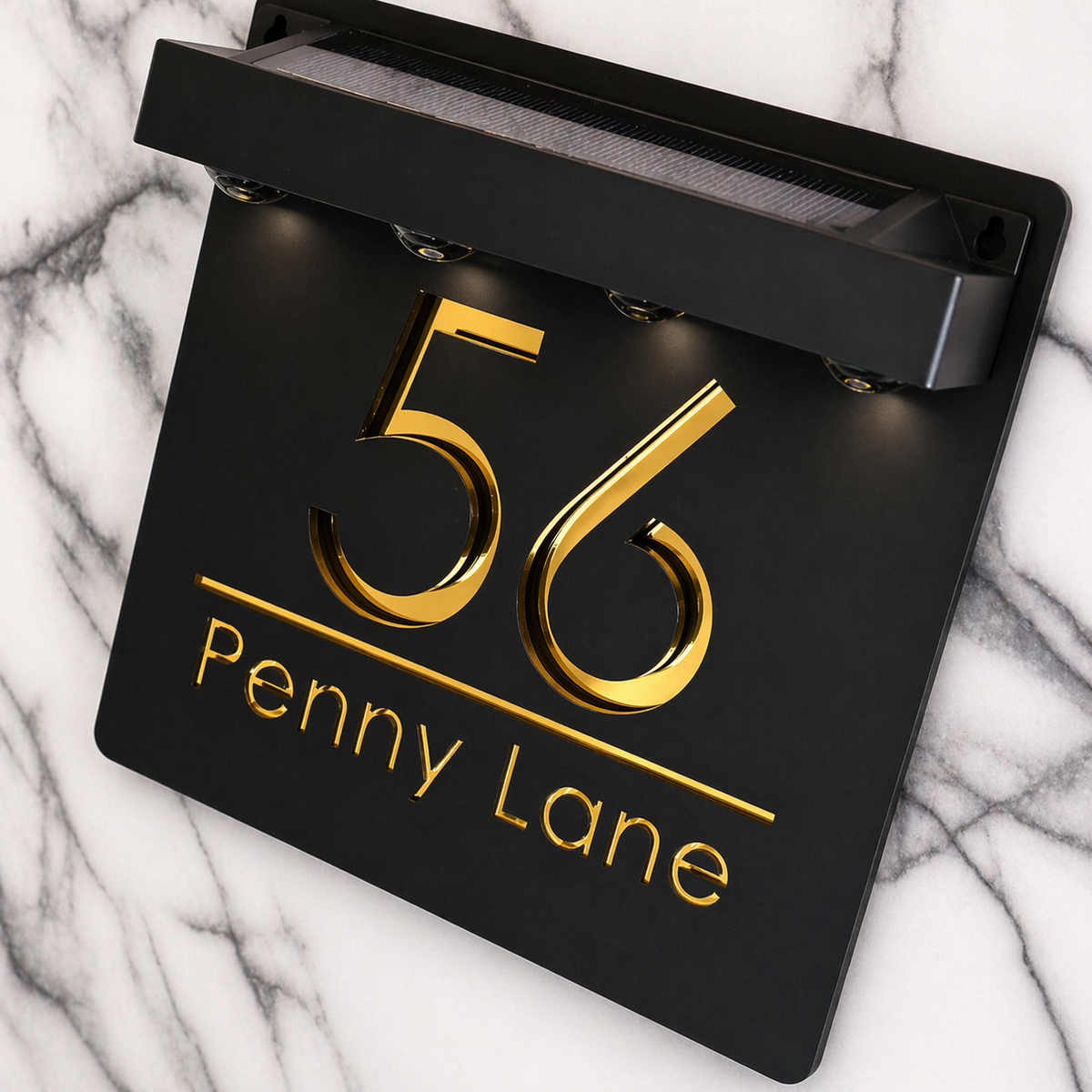 Bellissima LED House Numbers Address Plaque 180mm x 180mm