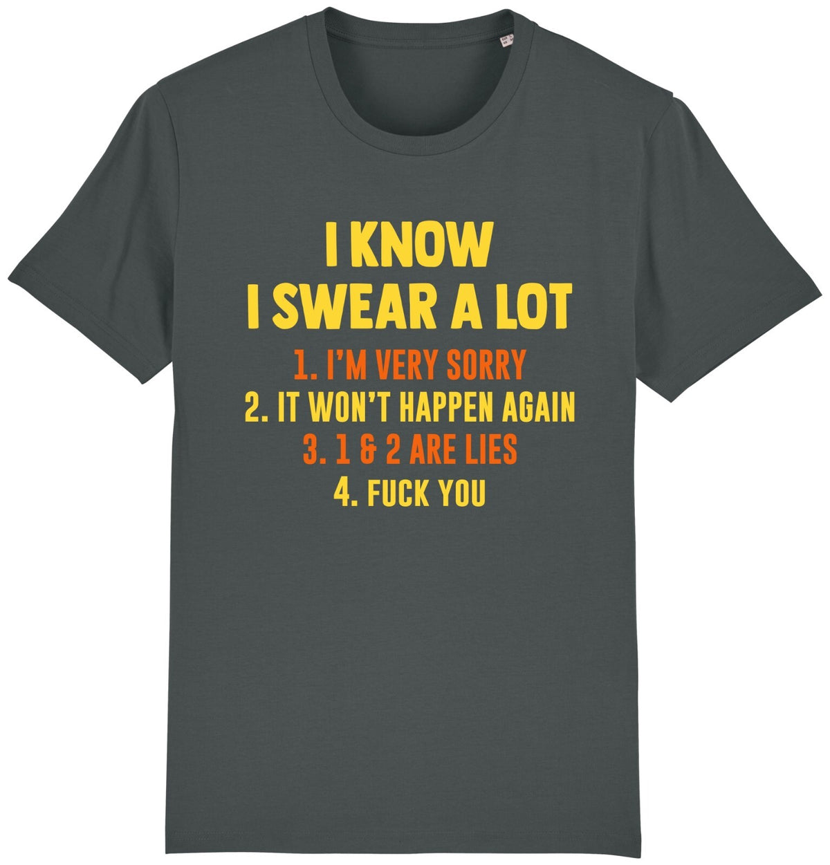 Fruit of the Loom Men's I Know I Swear A Lot Graphic T-Shirt