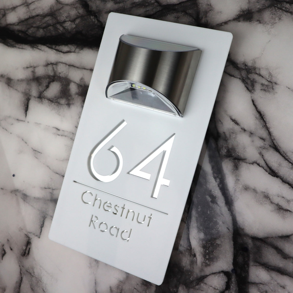 Solar Bellissima LED Custom House Numbers Plaque 160mm x 300mm