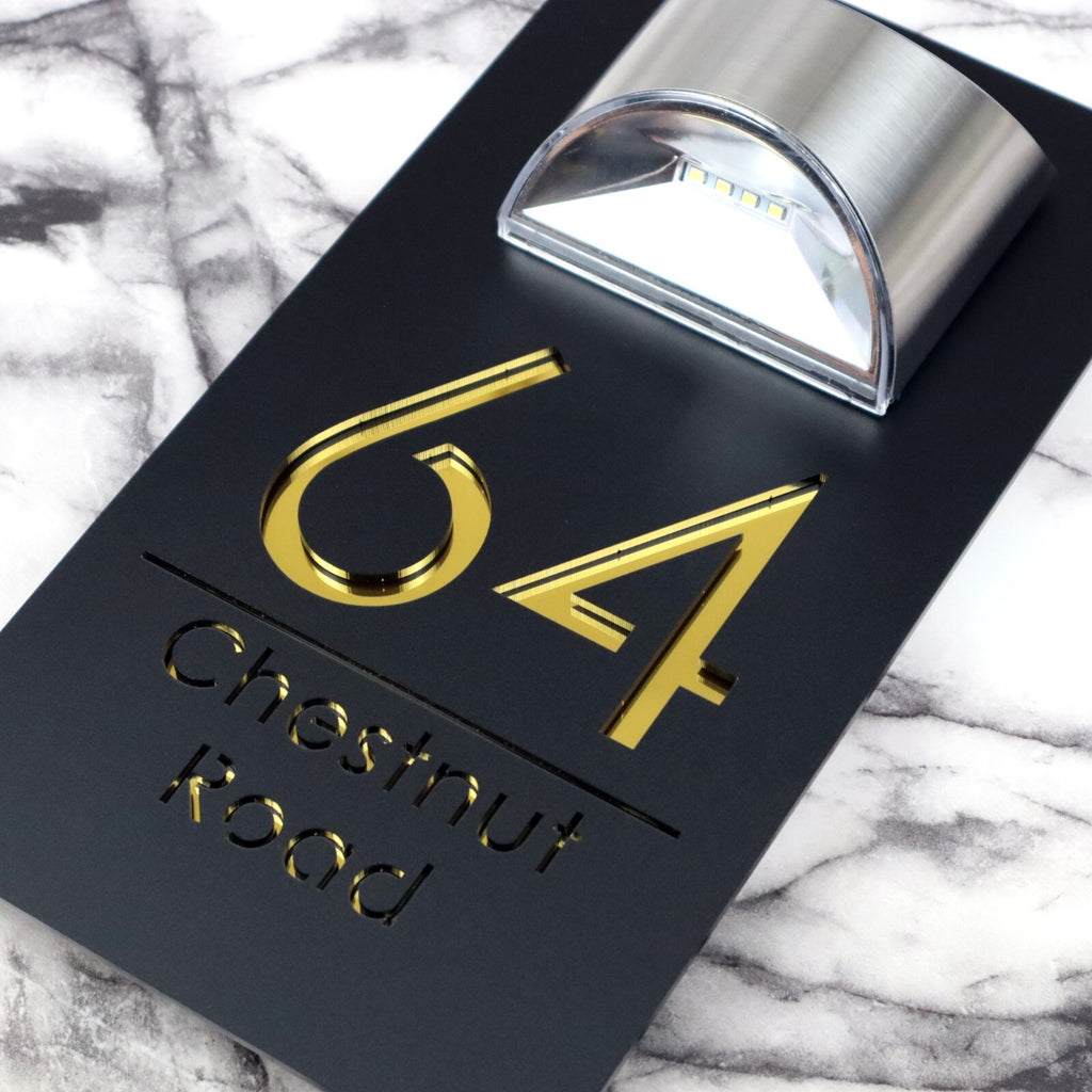 Bellissima LED House Numbers Address Plaque 160mm x 300mm