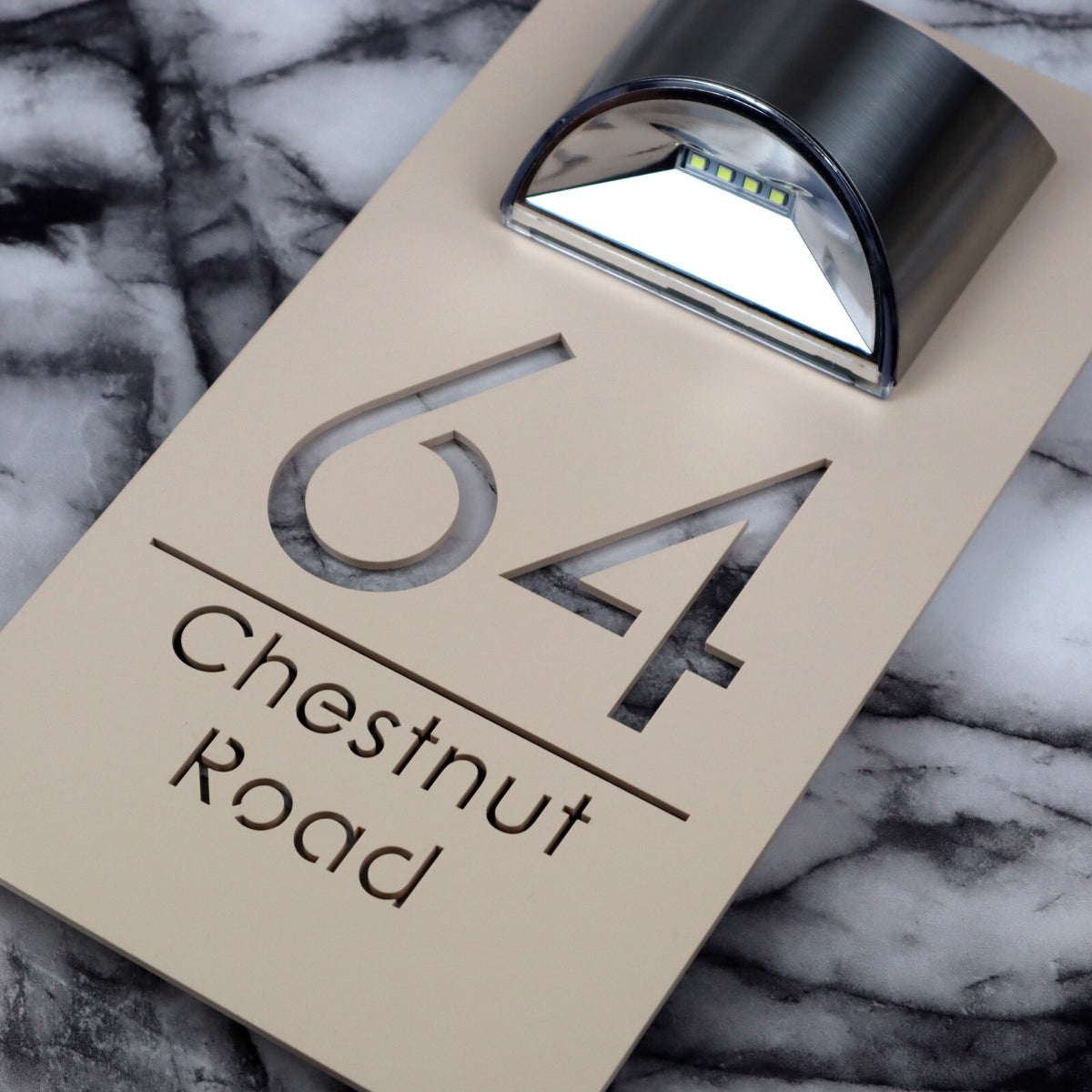 Solar Bellissima LED Custom House Numbers Plaque 160mm x 300mm