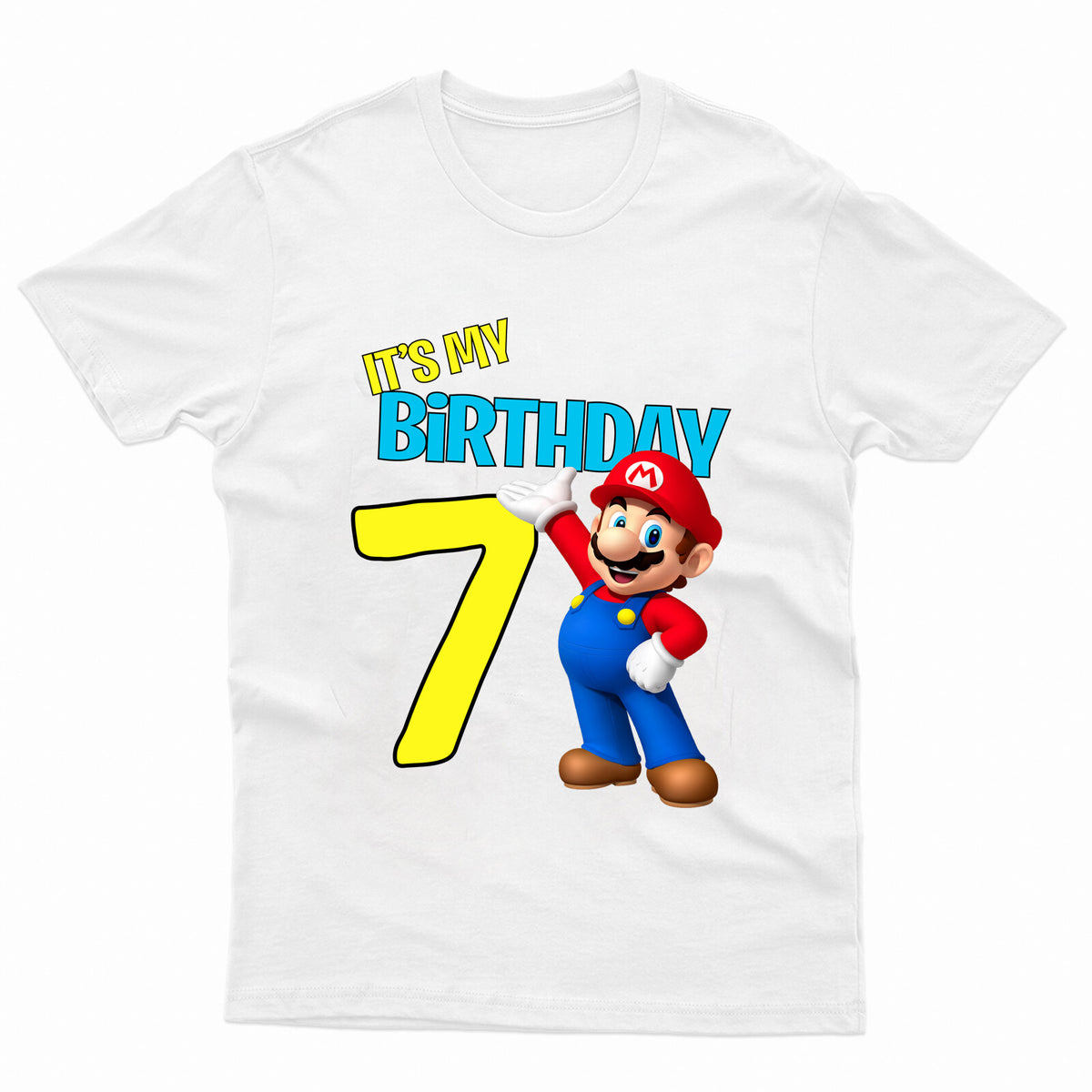 Kids' Mario It's My Birthday Gaming Graphic T-Shirt