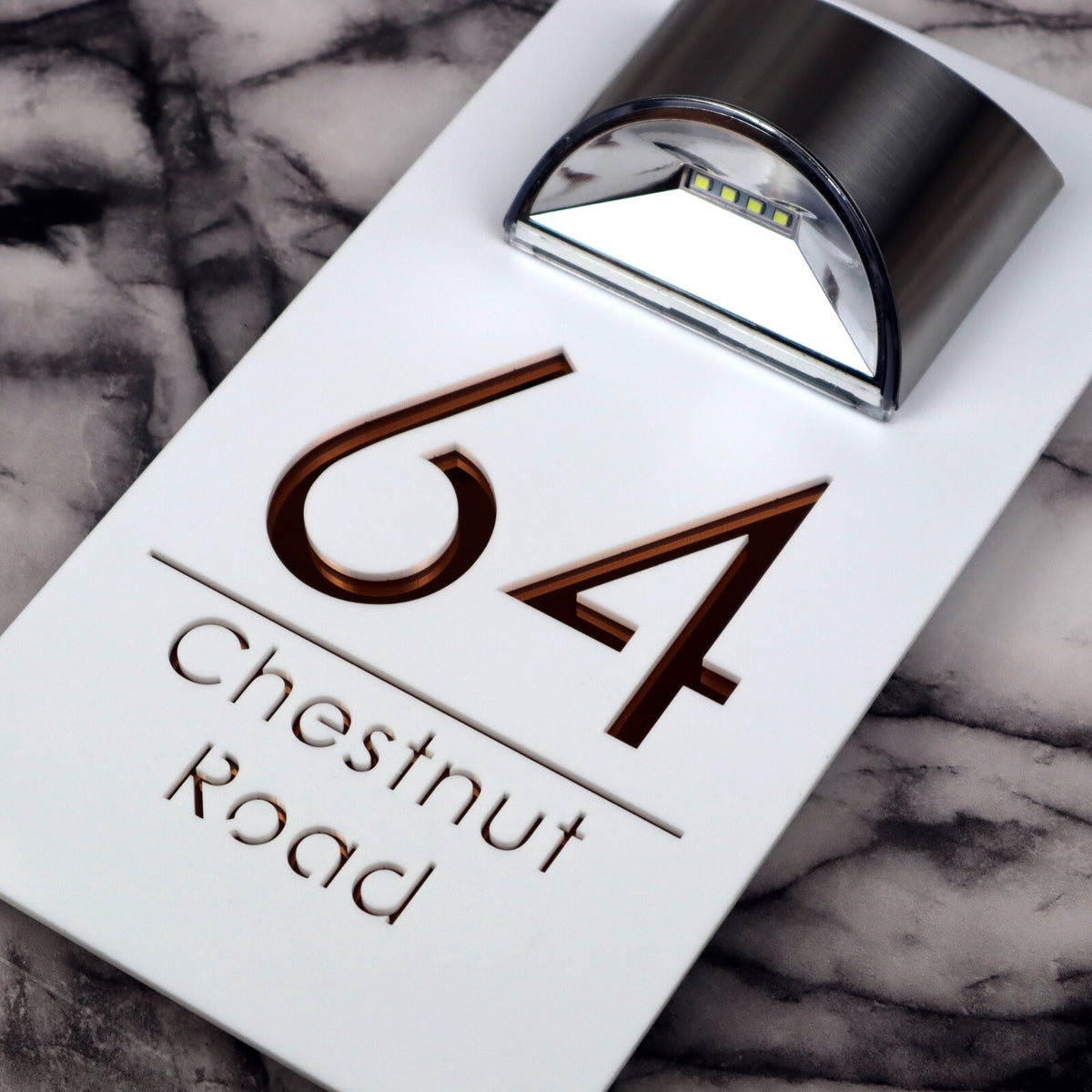 Solar Bellissima LED Custom House Numbers Plaque 160mm x 300mm