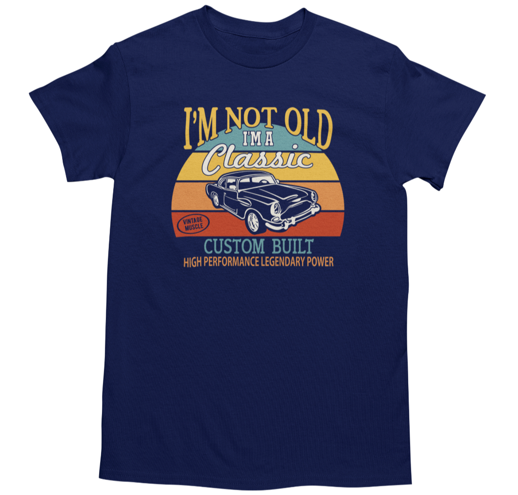Men's Funny Novelty Joke Graphic T-Shirt Navy