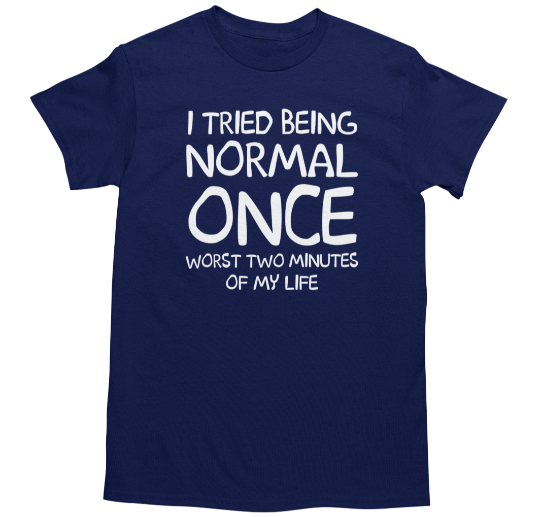 Men's Funny Novelty Joke Graphic T-Shirt Navy