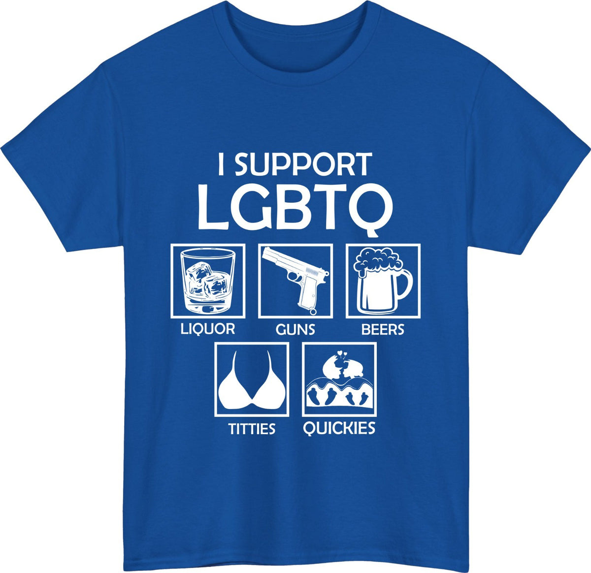 Men's I Support LGBTQ Meme Graphic Novelty T-Shirt