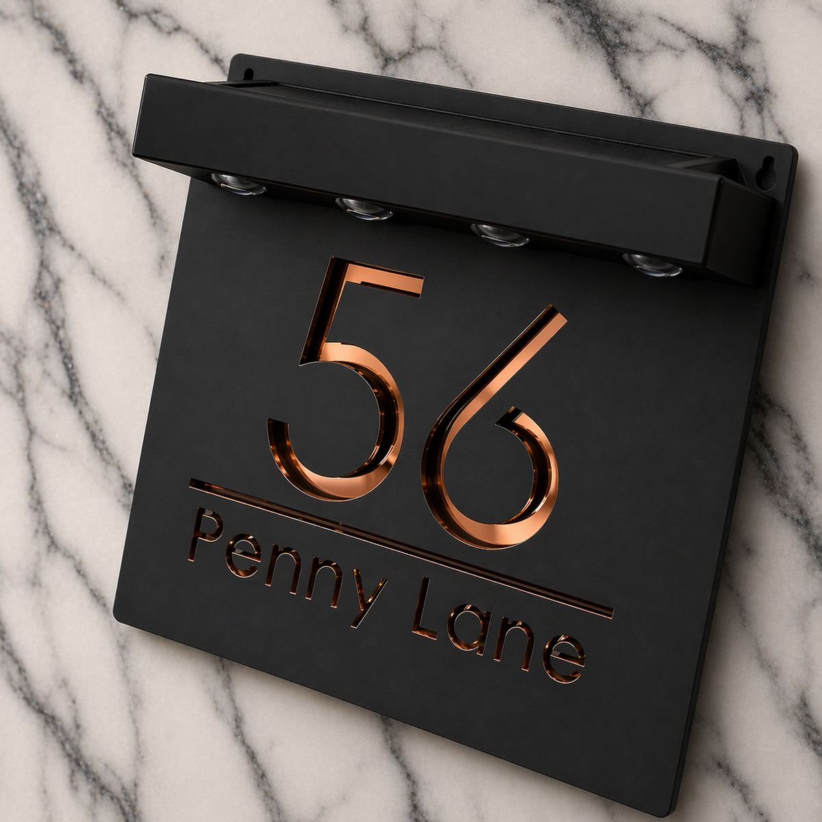 Bellissima LED House Numbers Address Plaque 180mm x 180mm