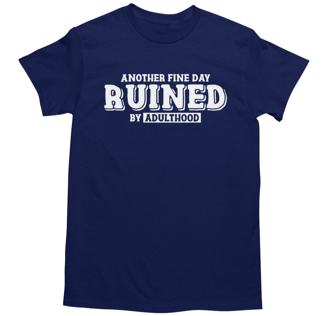 Men's Funny Novelty Joke Graphic T-Shirt Navy