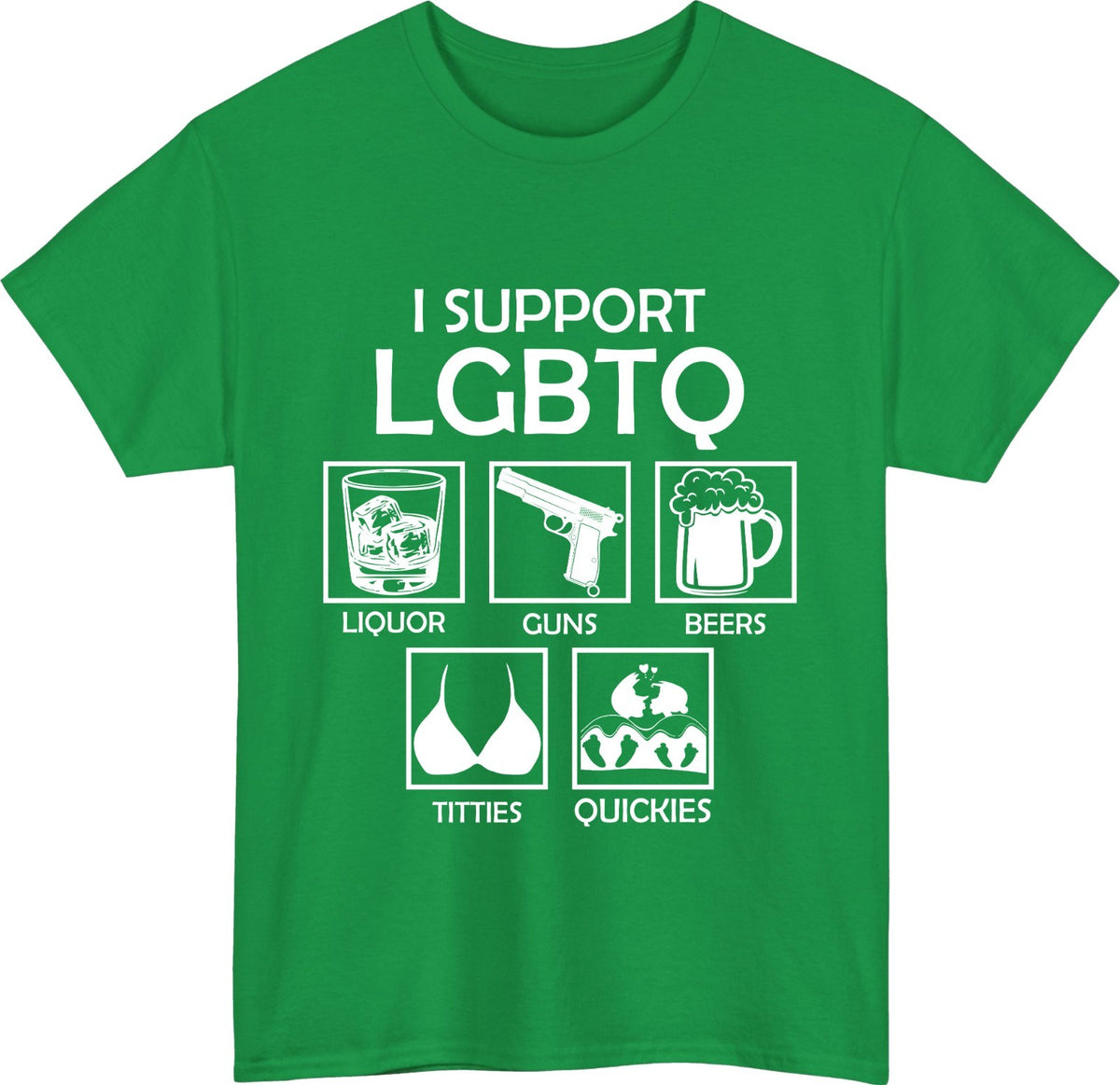 Men's I Support LGBTQ Meme Graphic Novelty T-Shirt