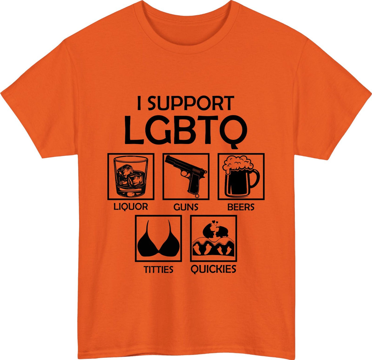 Men's I Support LGBTQ Meme Graphic Novelty T-Shirt
