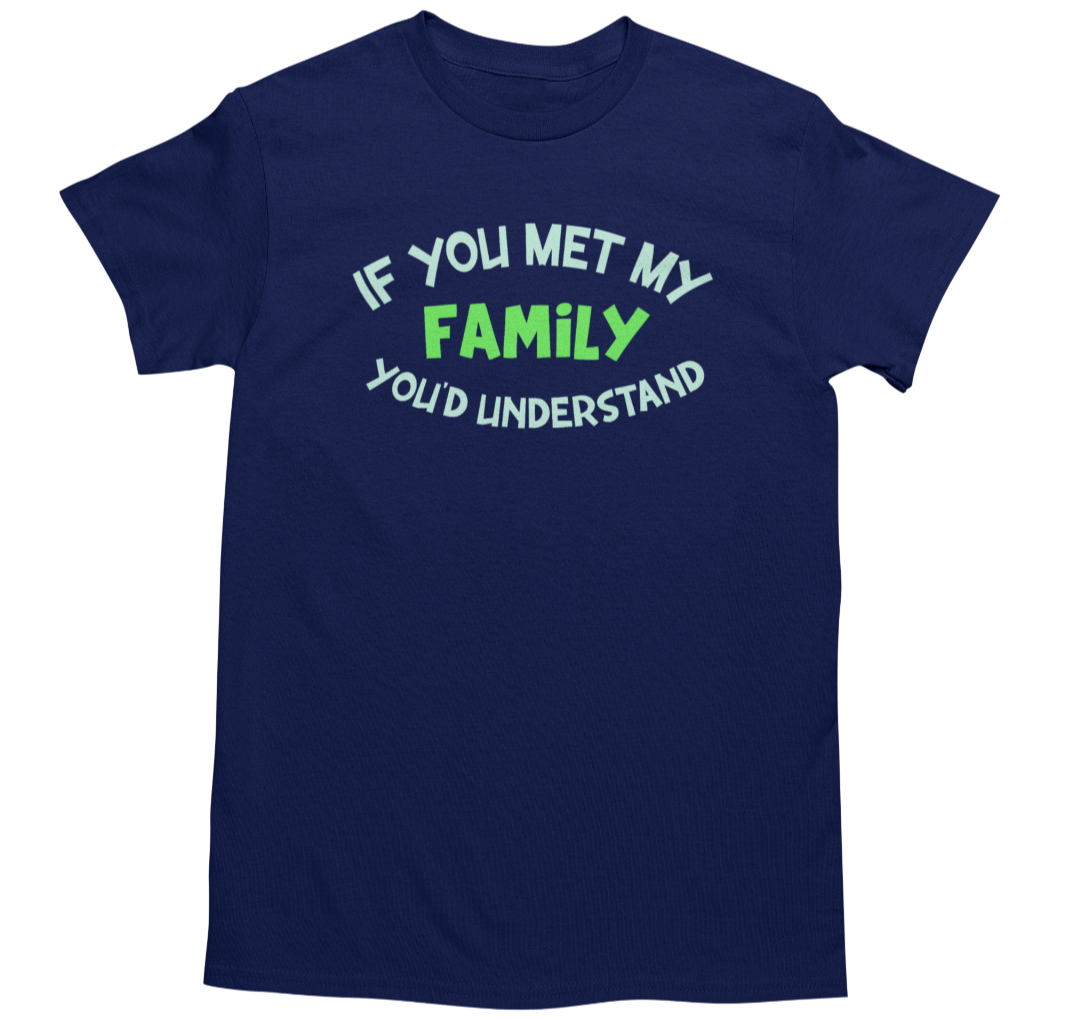 Men's Funny Novelty Joke Graphic T-Shirt Navy