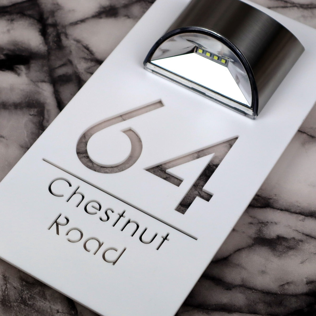 Solar Bellissima LED Custom House Numbers Plaque 160mm x 300mm