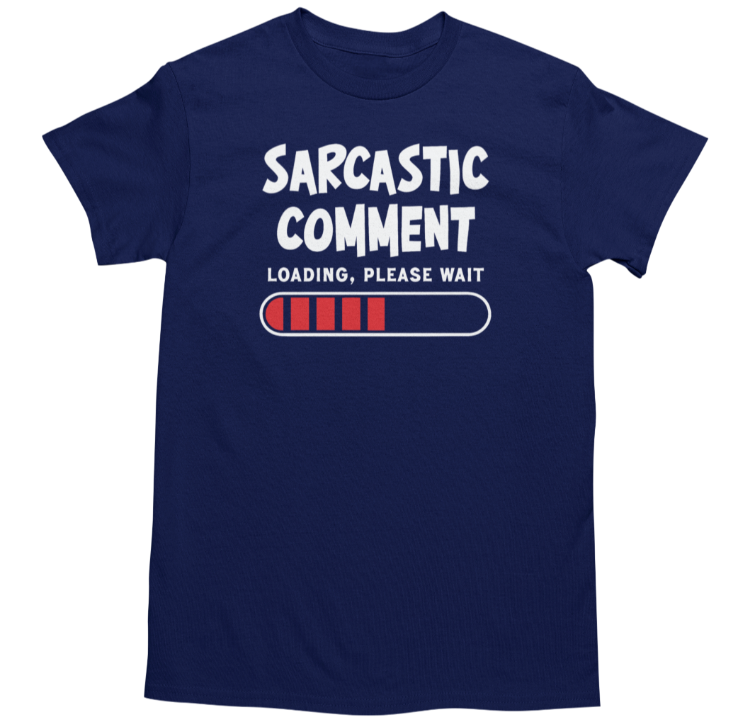 Men's Funny Novelty Joke Graphic T-Shirt Navy