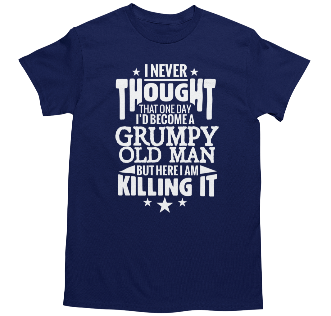 Men's Funny Novelty Joke Graphic T-Shirt Navy