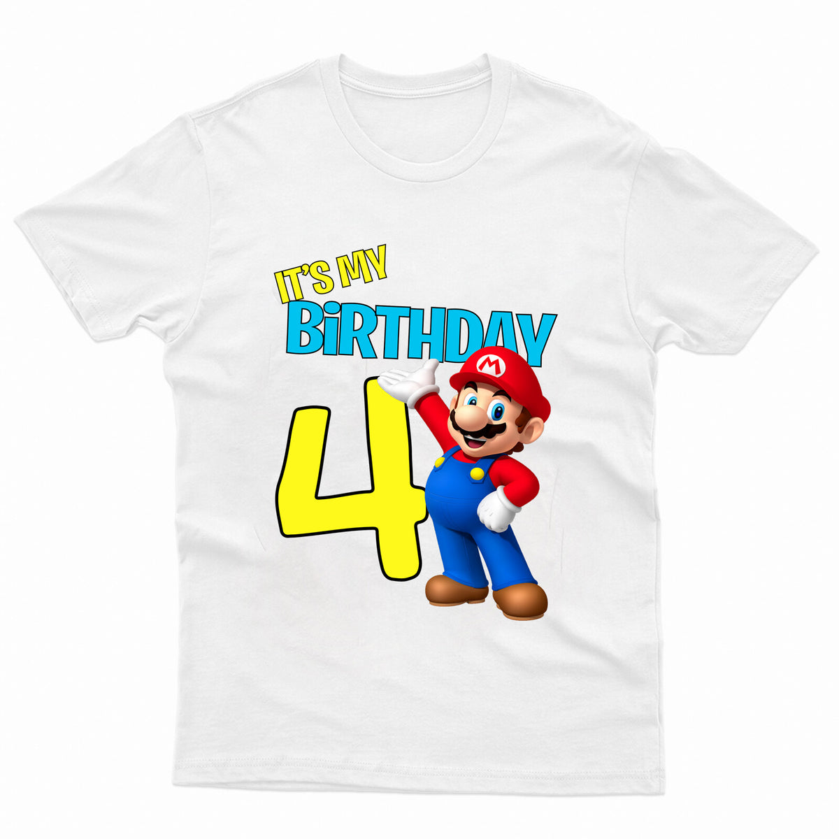 Kids' Mario It's My Birthday Gaming Graphic T-Shirt