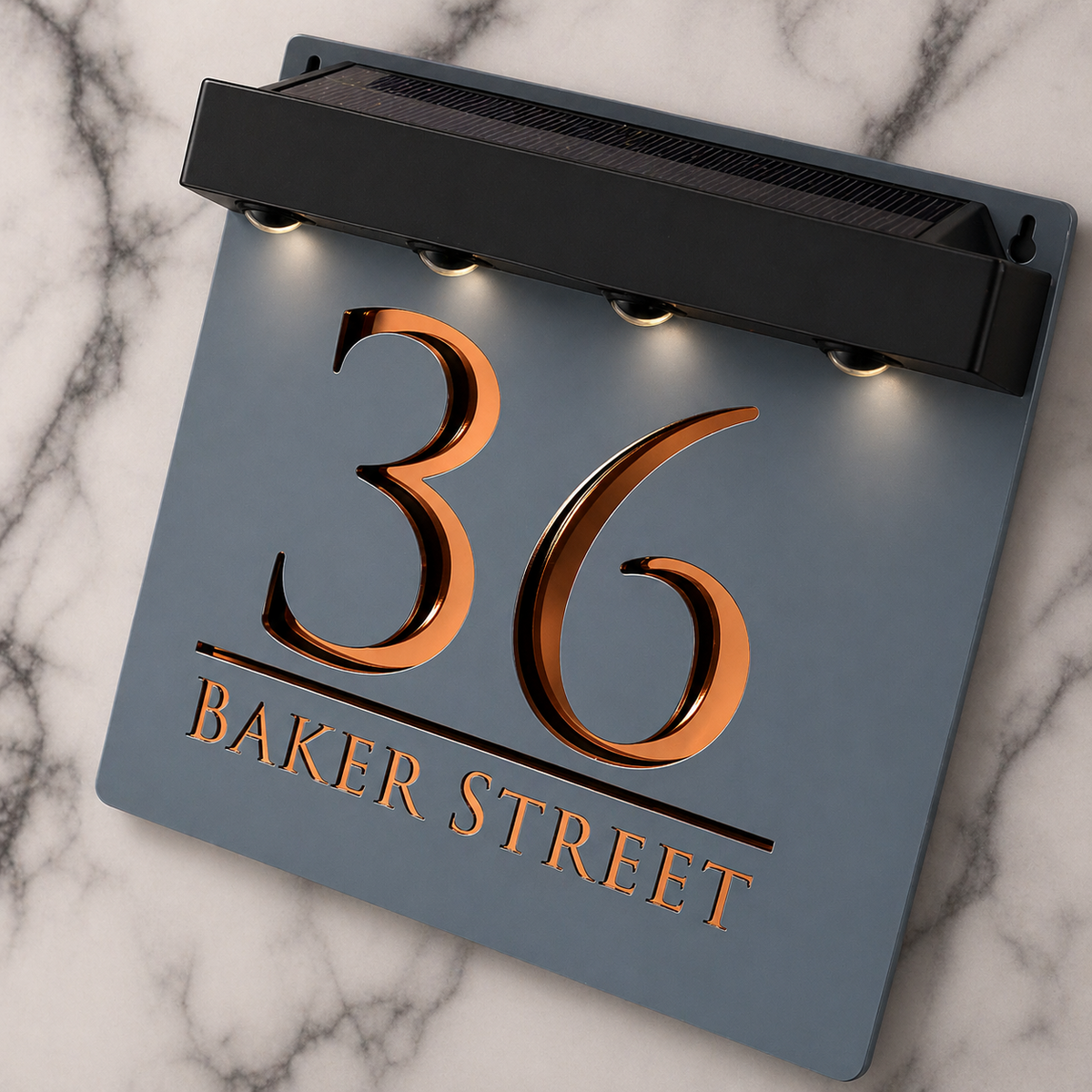 Bellissima LED House Numbers Address Plaque 180mm x 180mm