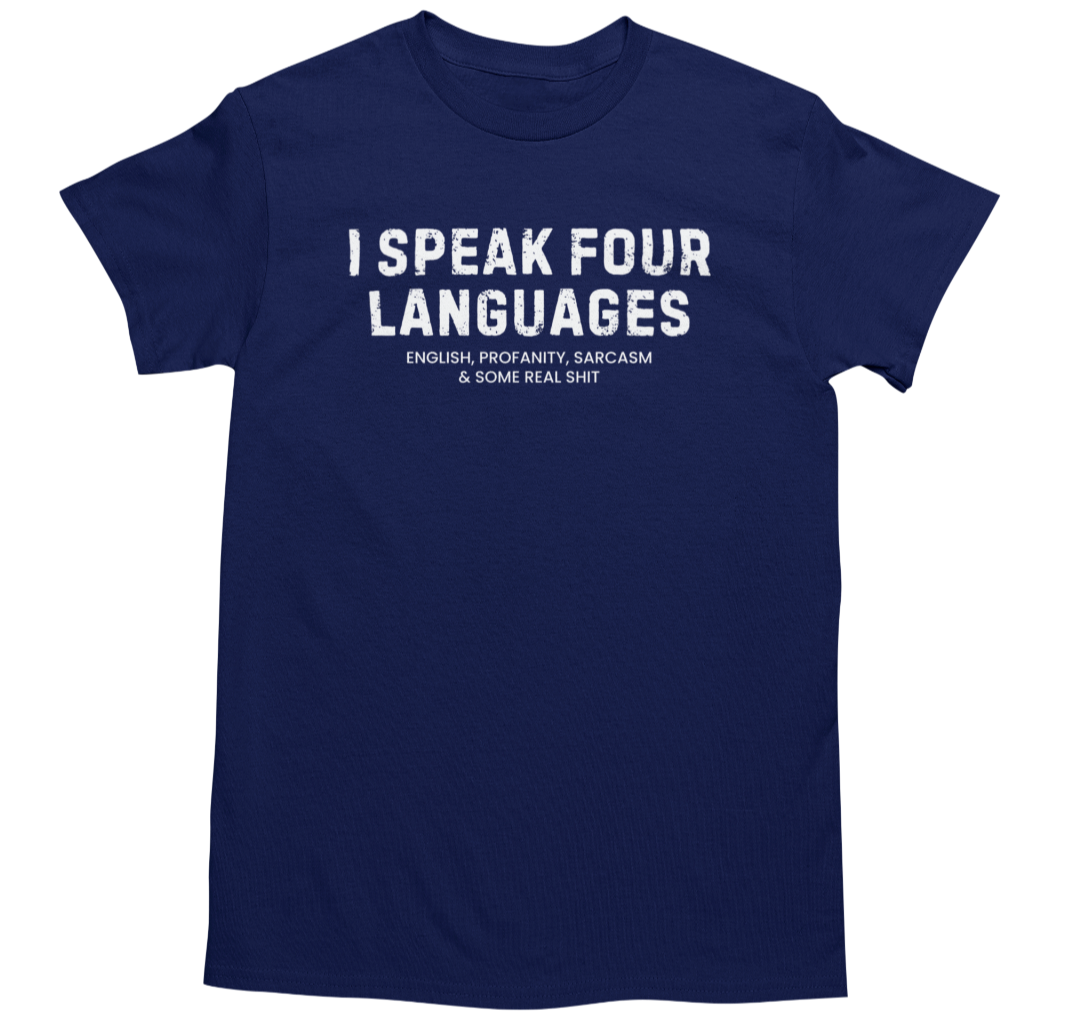 Men's Funny Novelty Joke Graphic T-Shirt Navy