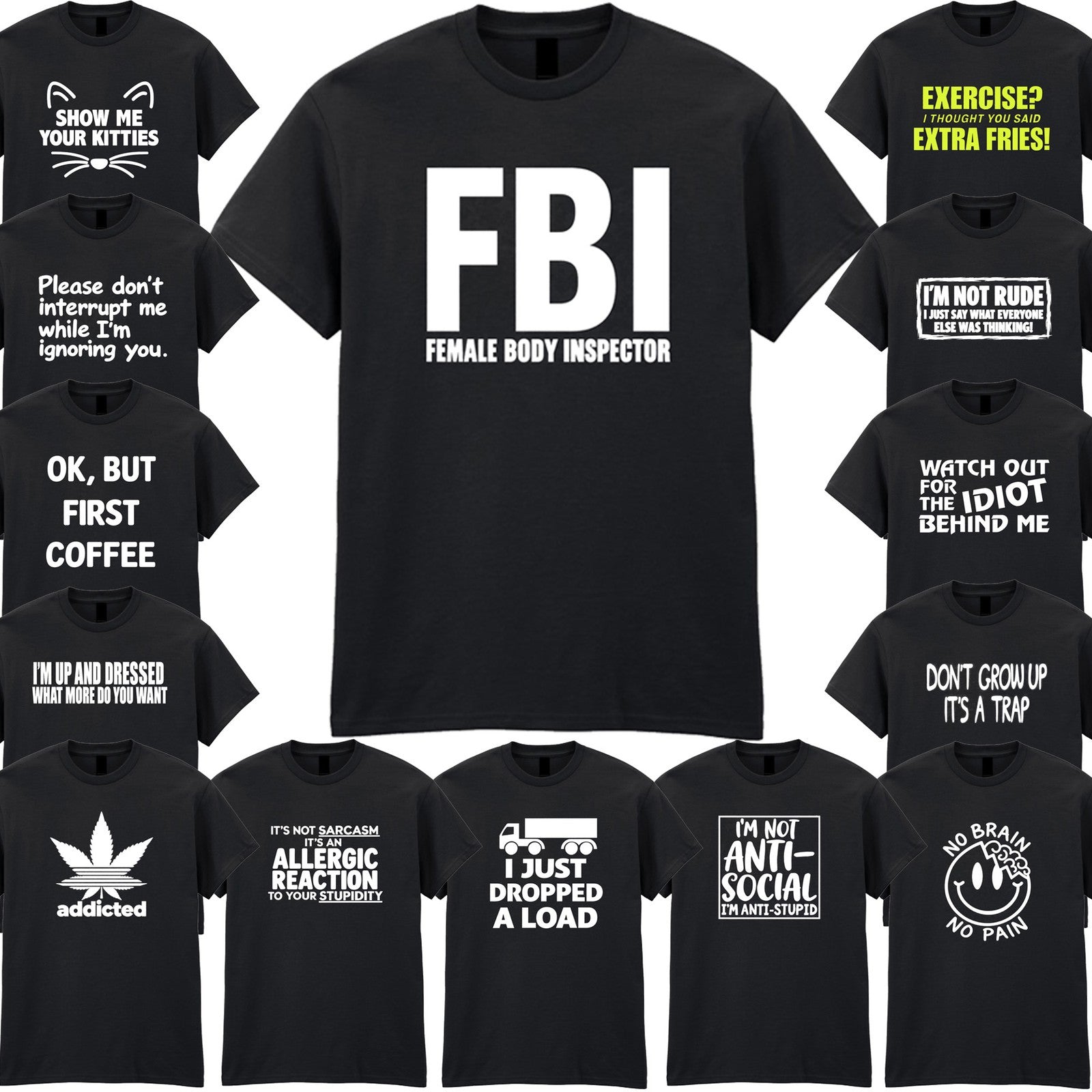 Funny Mens T-Shirts Sarcastic Slogan Humour Sarcasm Joke Meme Novelty Gift Top