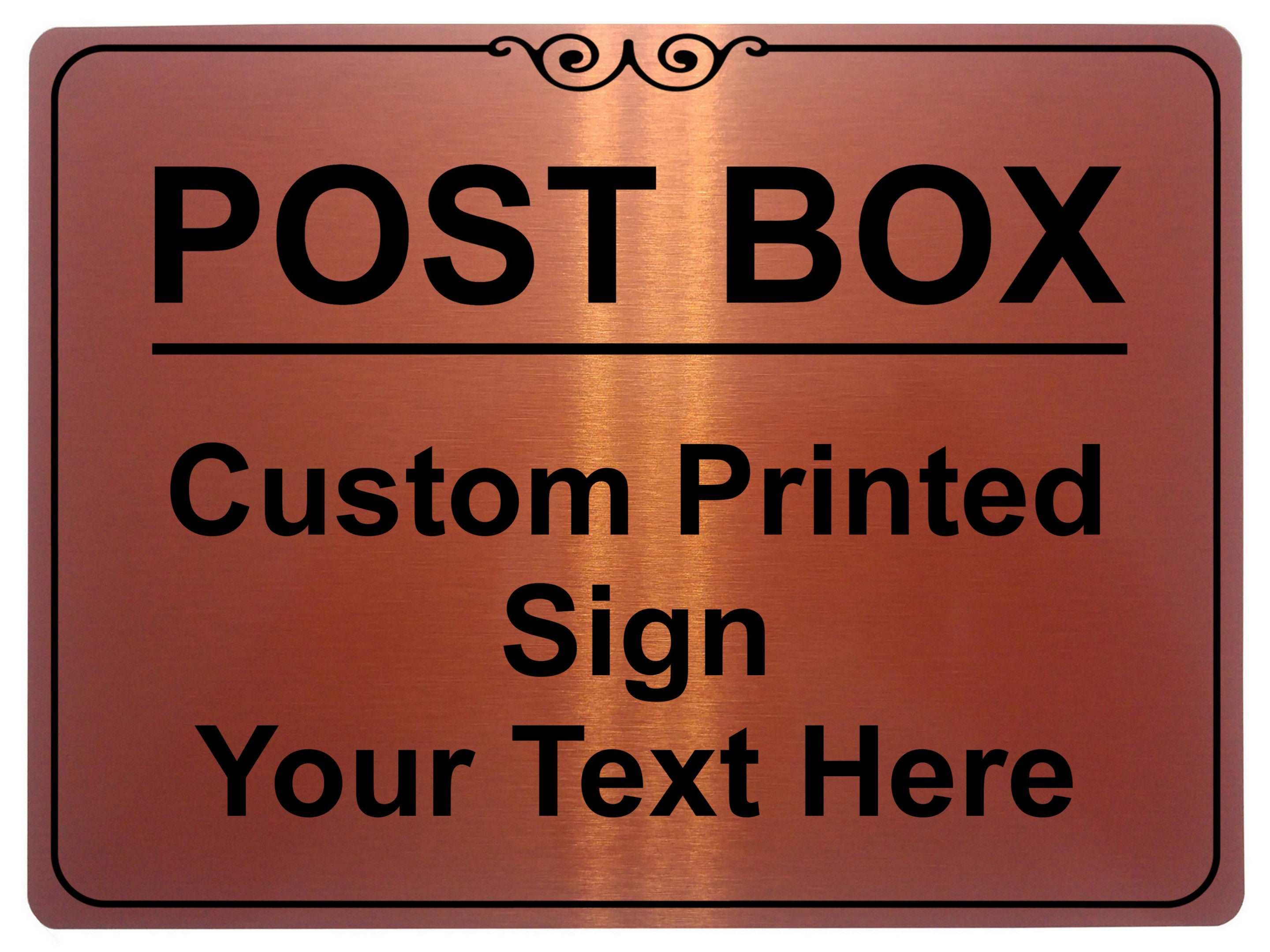 069 Custom Personalised POST BOX Metal Aluminium Plaque Sign For Door House Gate Letters Parcels