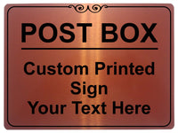 069 Custom Personalised POST BOX Metal Aluminium Plaque Sign For Door House Gate Letters Parcels