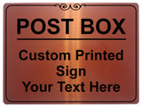 069 Custom Personalised POST BOX Metal Aluminium Plaque Sign For Door House Gate Letters Parcels