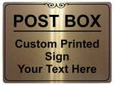 069 Custom Personalised POST BOX Metal Aluminium Plaque Sign For Door House Gate Letters Parcels