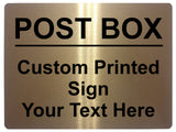 068 Custom Personalised POST BOX Metal Aluminium Plaque Sign For Door House Gate Letters Parcels