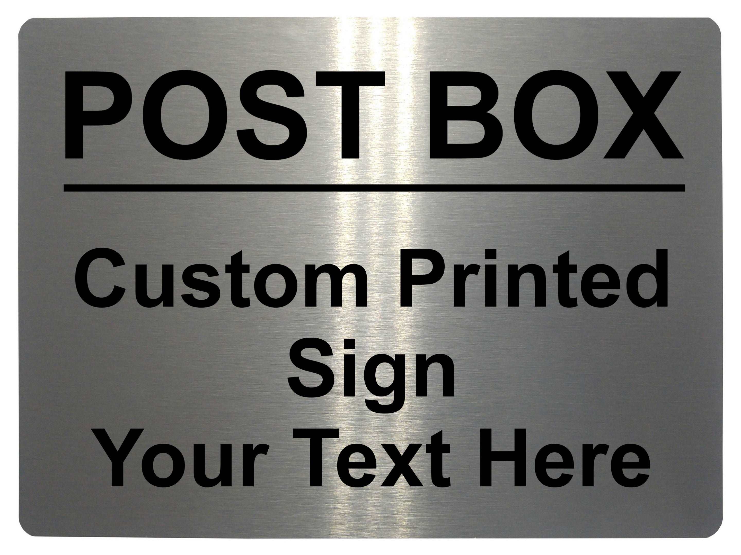 068 Custom Personalised POST BOX Metal Aluminium Plaque Sign For Door House Gate Letters Parcels