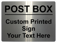 068 Custom Personalised POST BOX Metal Aluminium Plaque Sign For Door House Gate Letters Parcels