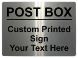 068 Custom Personalised POST BOX Metal Aluminium Plaque Sign For Door House Gate Letters Parcels