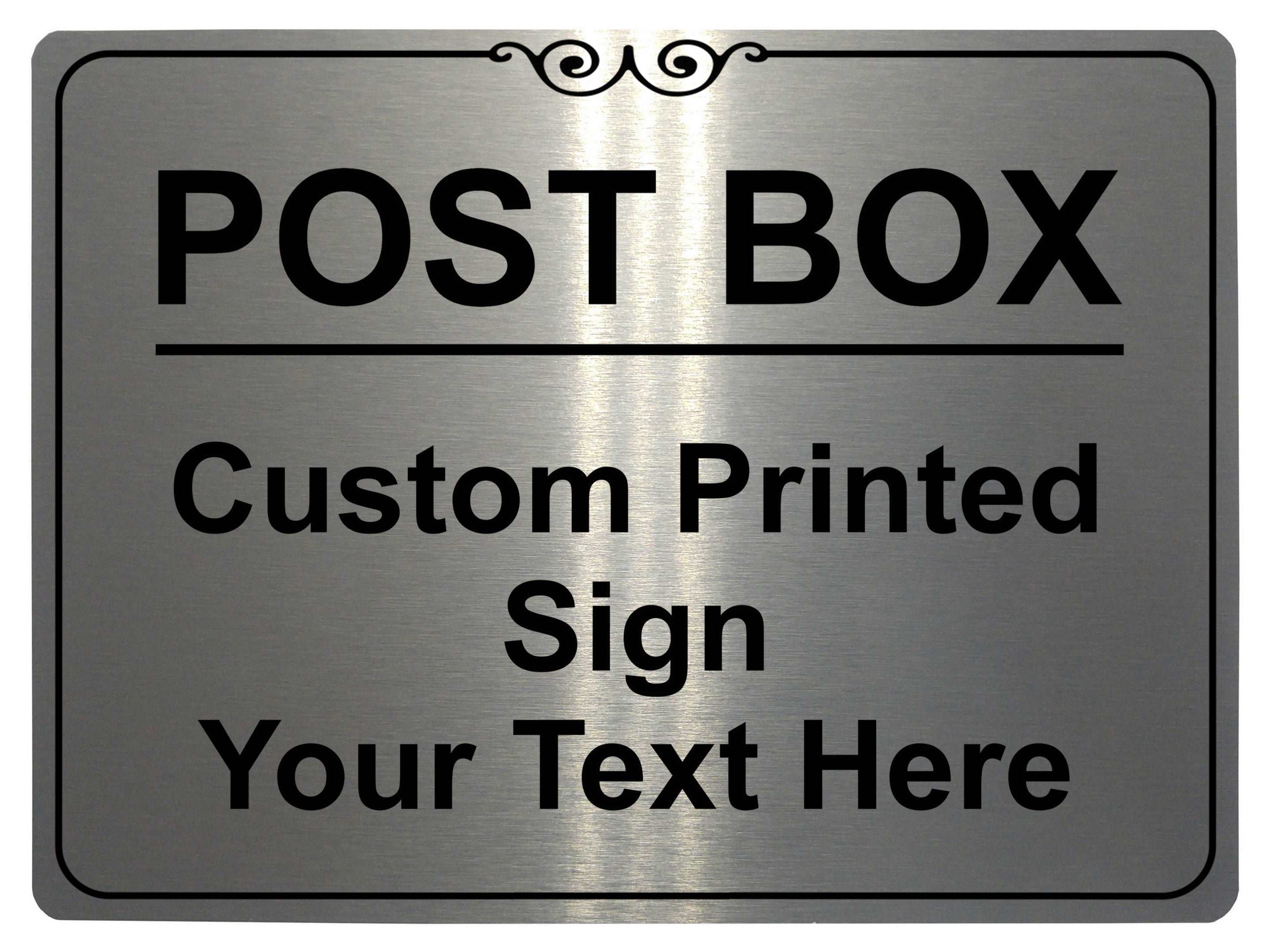 069 Custom Personalised POST BOX Metal Aluminium Plaque Sign For Door House Gate Letters Parcels