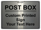 069 Custom Personalised POST BOX Metal Aluminium Plaque Sign For Door House Gate Letters Parcels