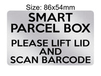 P170 Smart Parcel Box Lift Lid And Scan Barcode Plastic PVC Plaque Sign Card