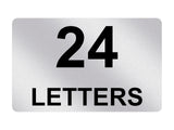 P029 Custom Personalised LETTERS Door Number Plastic PVC Plaque Sign Card