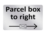 P160 Parcel box to right Door Gate House Letters Plastic PVC Plaque Sign Card