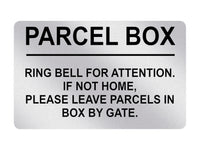 P035 PARCEL BOX RING BELL FOR ATTENTION HOME GATE Plastic PVC Plaque Sign Card